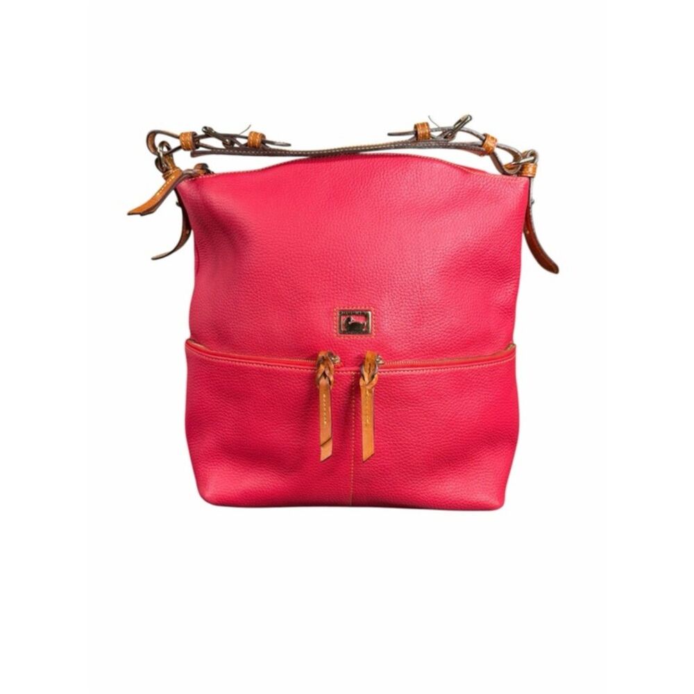 Dooney & Bourke Pink Pebble Dillen Leather Hobo Shoulder Bag
